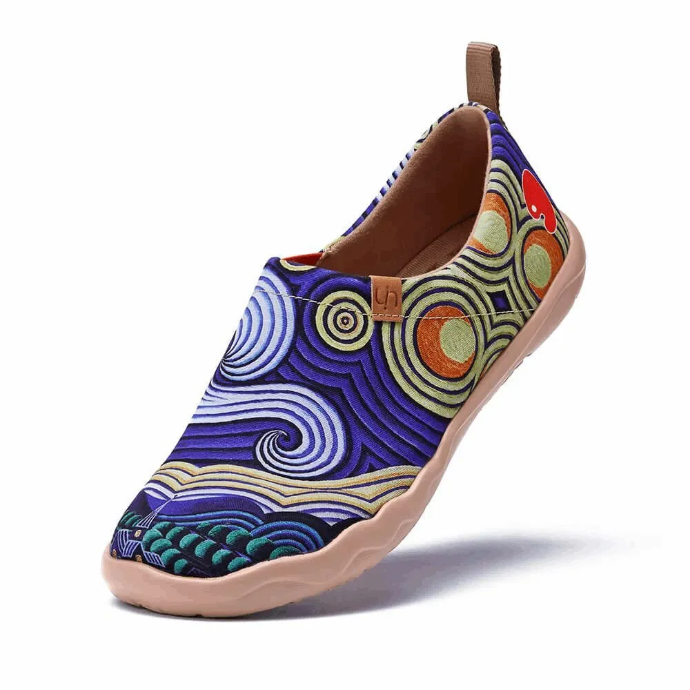 UIN Men's Walking Shoes Slip On Casual Lighweight Loafers (Under the Star)